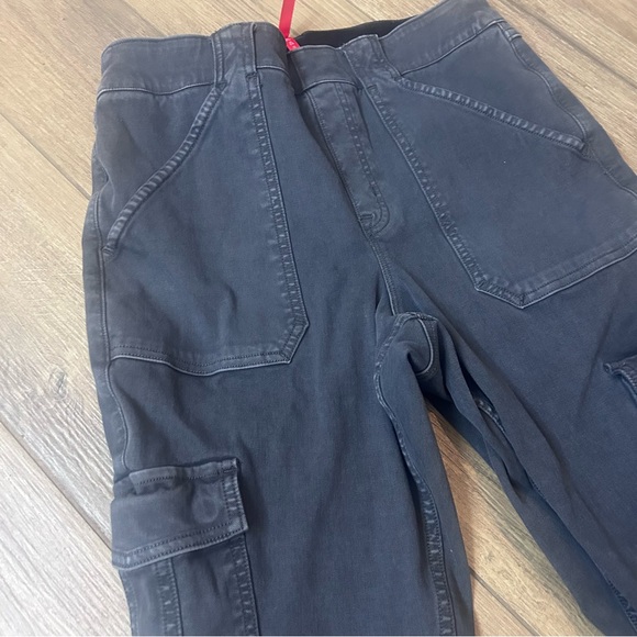 SPANX Cargo Twill Ankle Pants Women's Waist 28 Charcoal Color - Picture 2 of 8